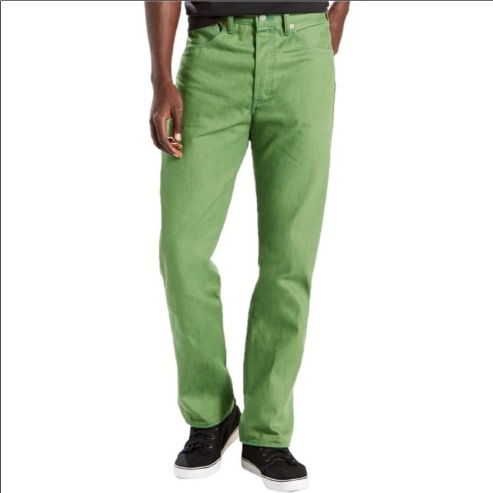 Levi’s 501 Green  Button Fly Jeans SZ 33 x 30 - Picture 7 of 8